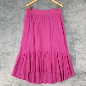 Womens Skirt Large Boho Tiered Peasant Fairy‎ Prairie Cottagecore Gauzy Maxi
